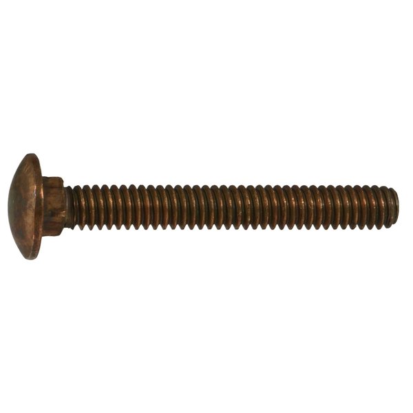 Midwest Fastener 1/4"-20 x 2" Silicon Bronze Coarse Thread Carriage Bolts 2PK 931162